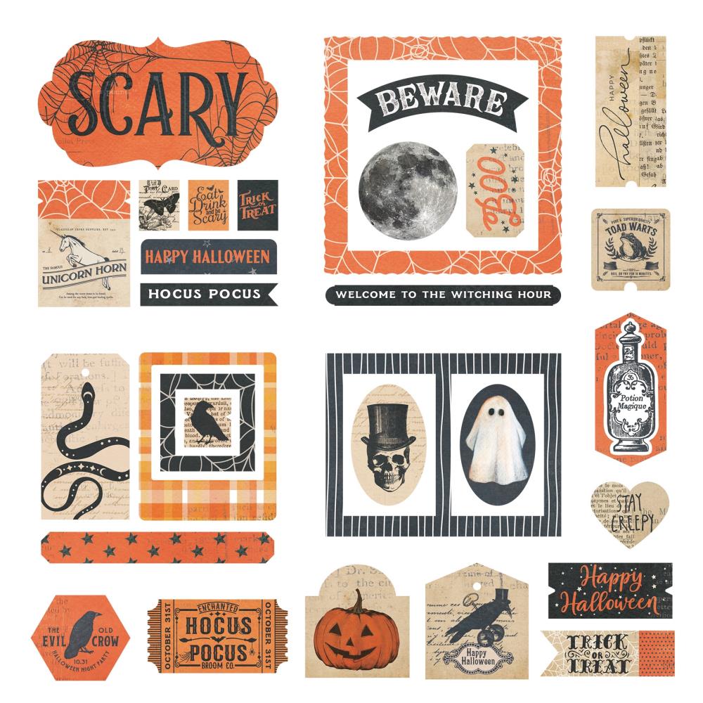 Halloween Junque Ephemera Cardstock Die Cuts