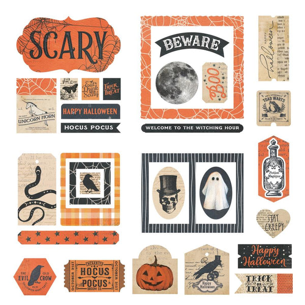 Halloween Junque Ephemera Cardstock Die Cuts
