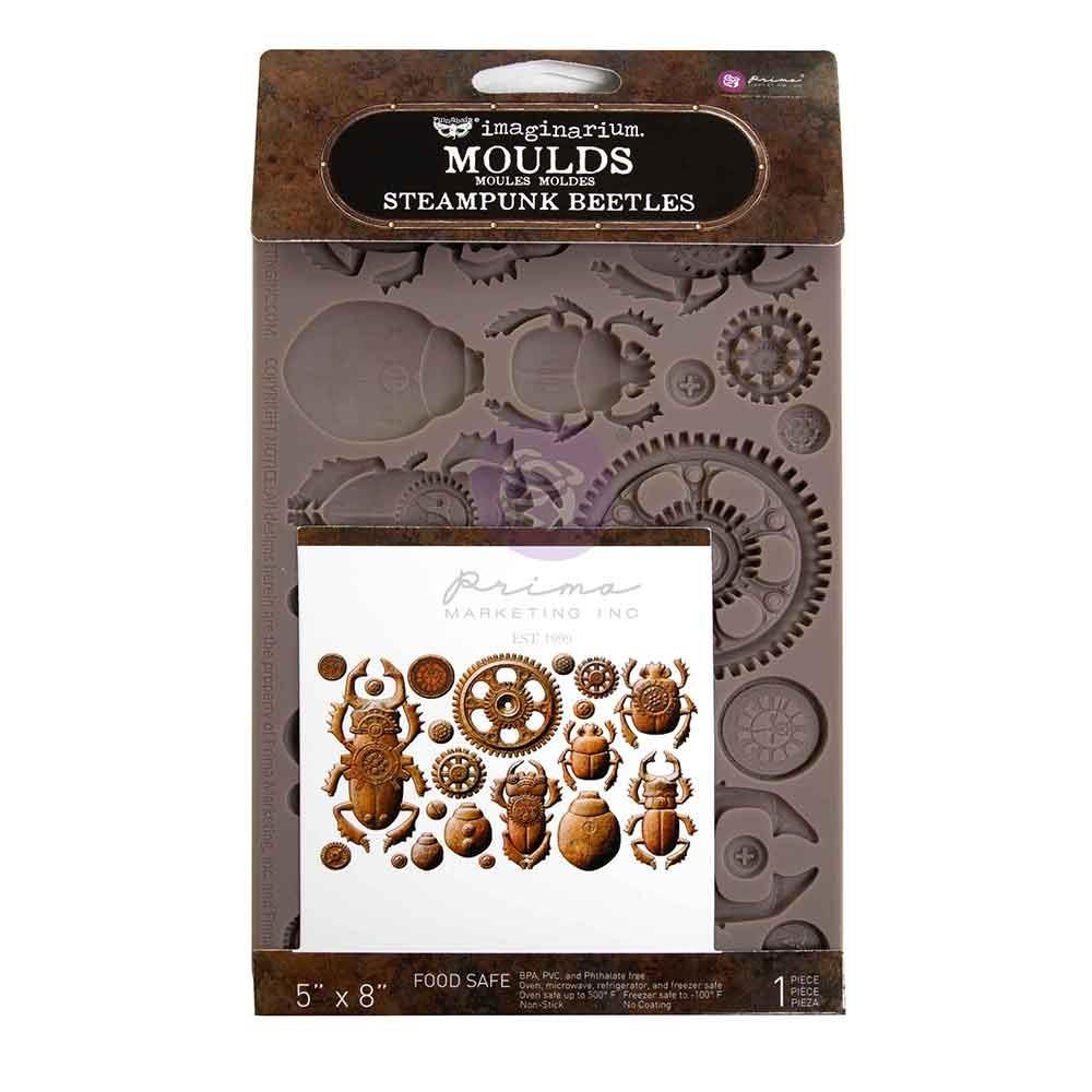 Steampunk Beetles 5x8 Silicone Decor Mould | Finnabair