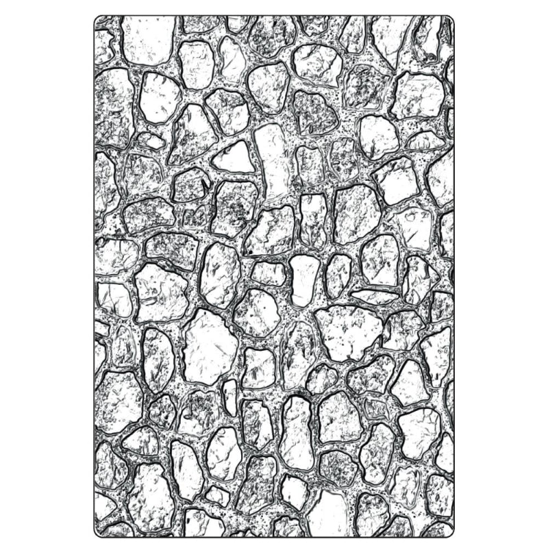 Cobblestone 3D Texture Fades A5 Embossing Folder