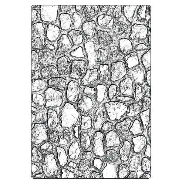 Cobblestone 3D Texture Fades A5 Embossing Folder