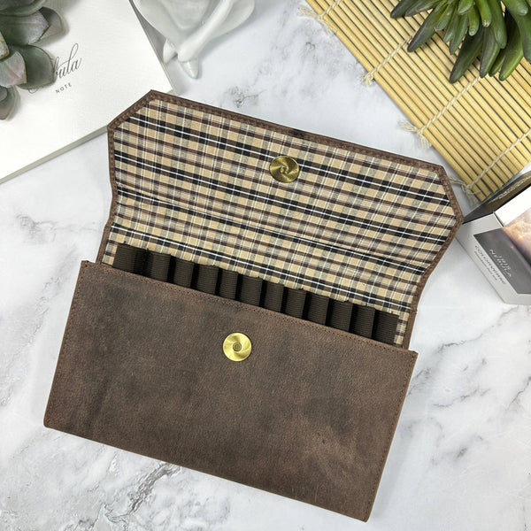 Leather 12-Pen Penfolio Clutch
