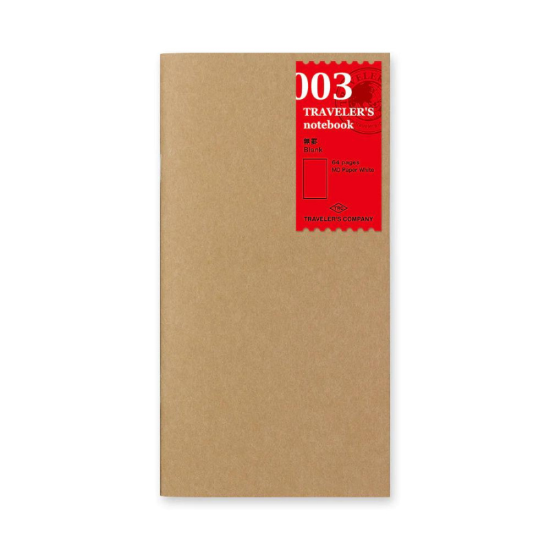 003 Blank | Traveler's Notebook Regular Refill