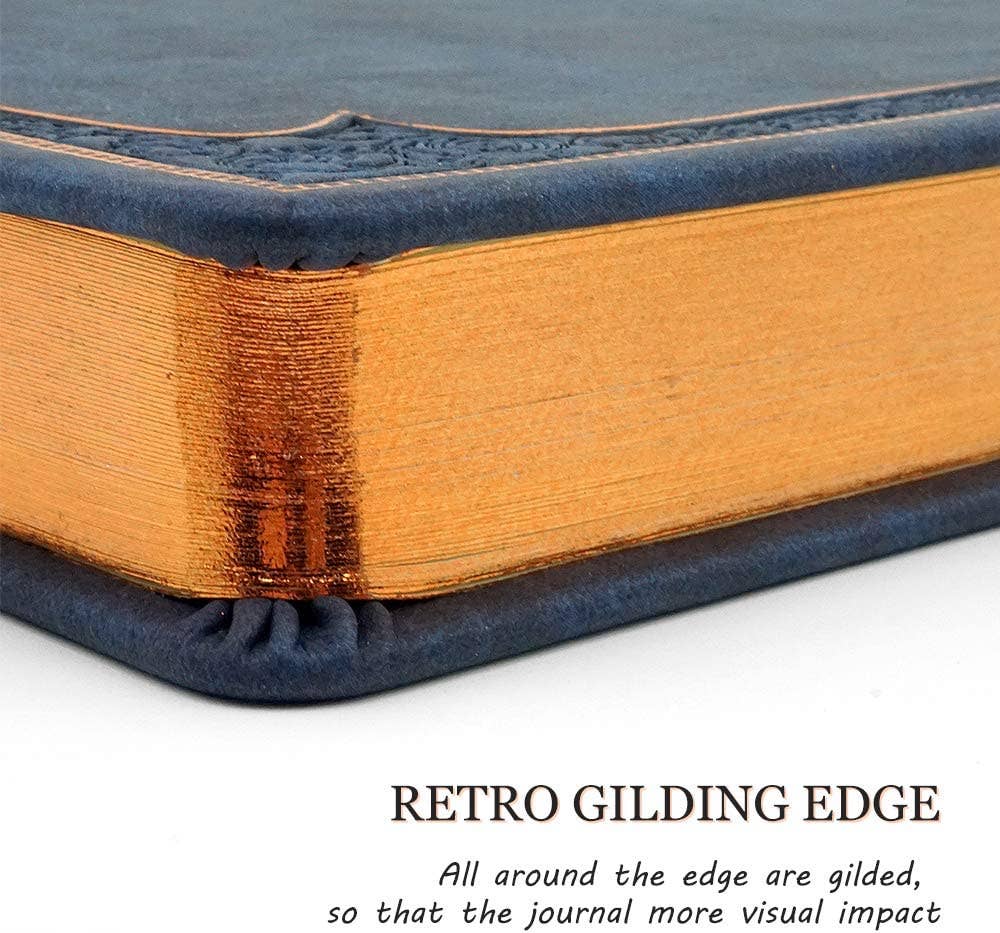 Navy Vintage Style Diary Vegan Leather (Navy)