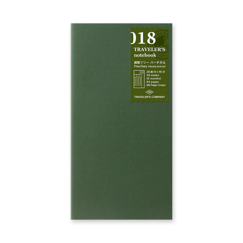 018 Undated Weekly | Traveler's Notebook Regular Calendars + Planners