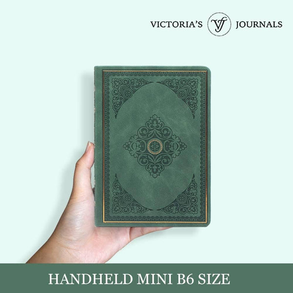 Dark Moss Renaissance Vegan Leather Journal Vegan Leather