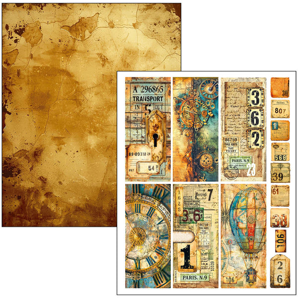 {back soon!} Past Time A4 Maxi Mixed Media Book