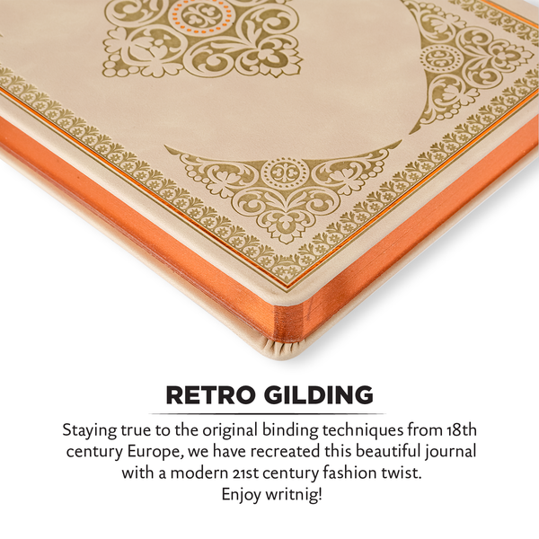 Apricot Antiqued Vegan Leather Journal