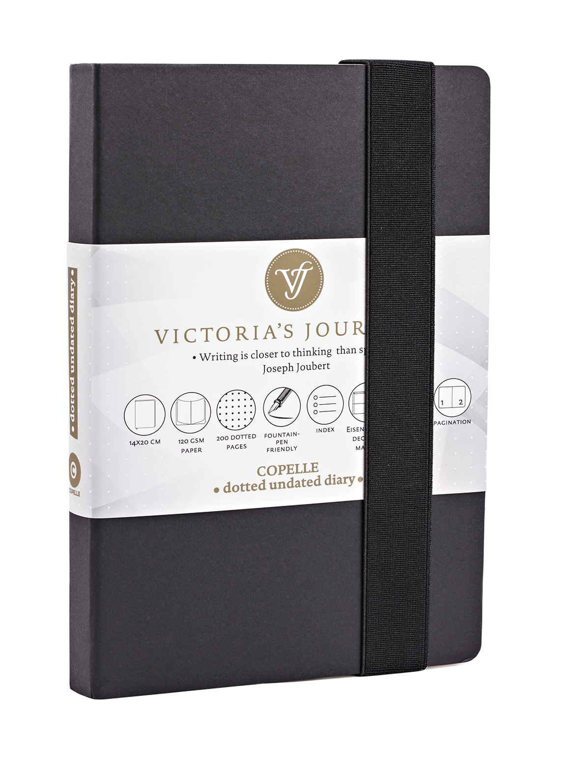 Black Copelle A5 Kraft Dotted Bullet Journal