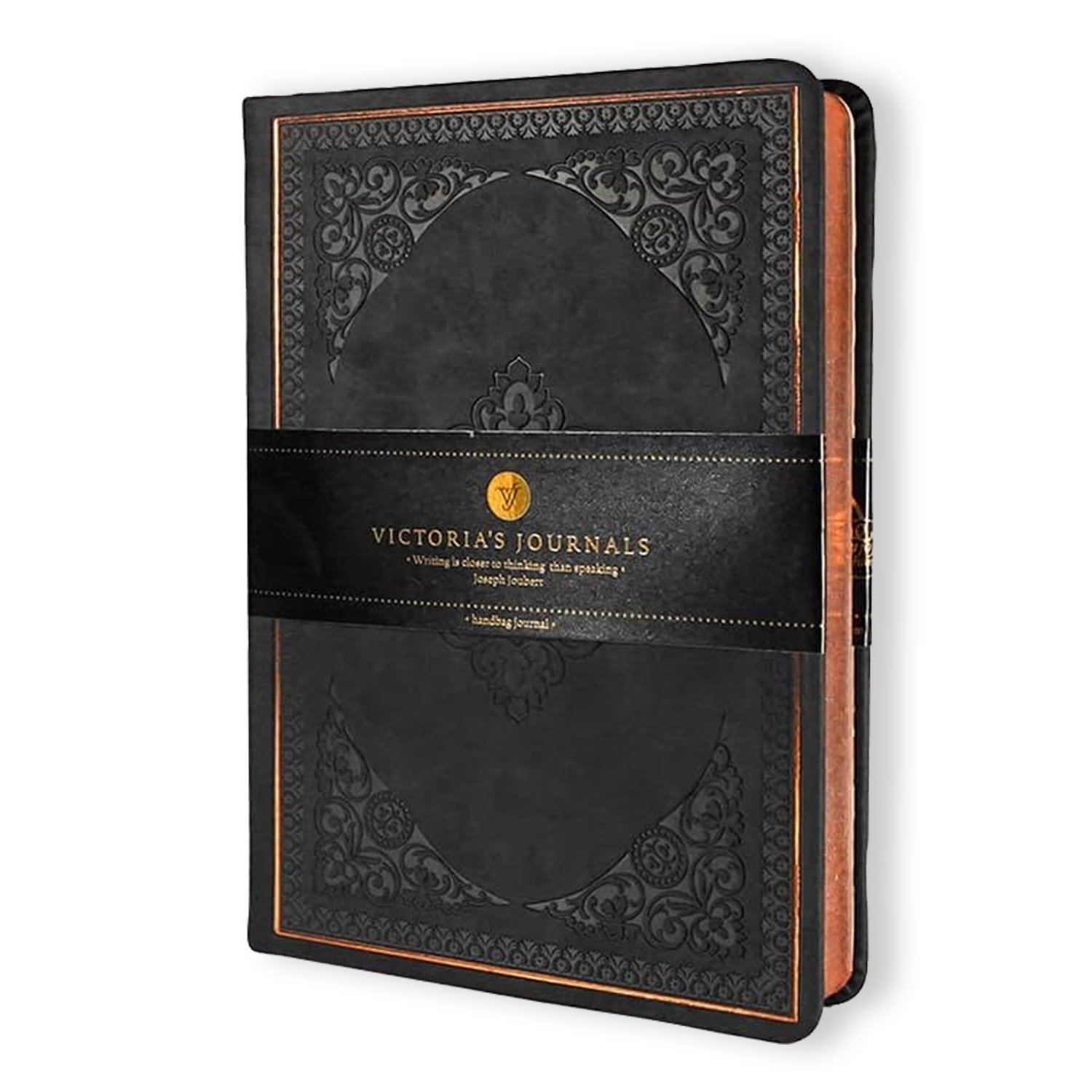 Black Vintage Classic Vegan Leather Journal