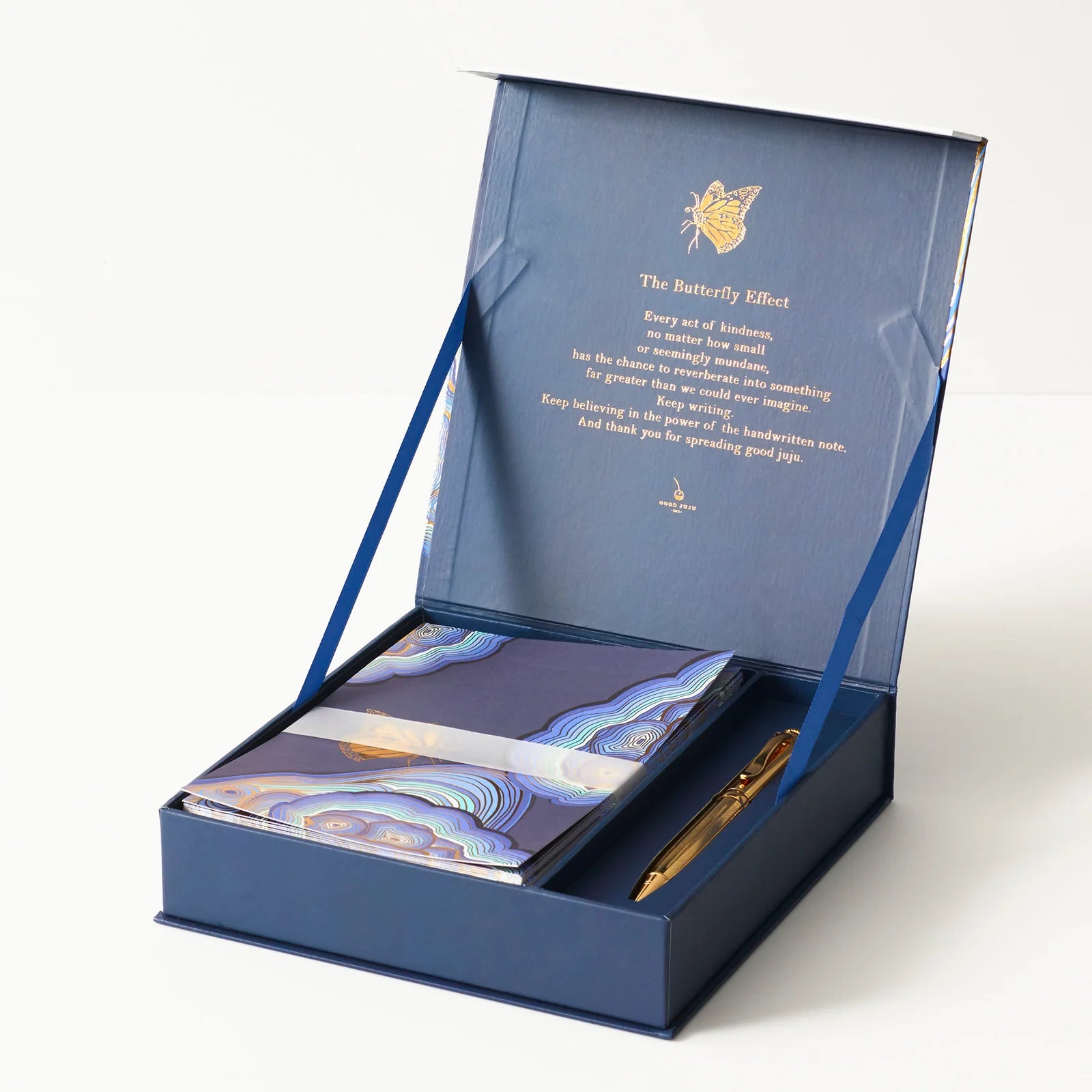 Ensemble de papeterie de luxe effet papillon