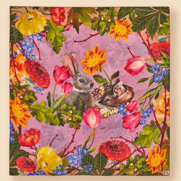 Whimsical Woodland 100% Silk Scarf