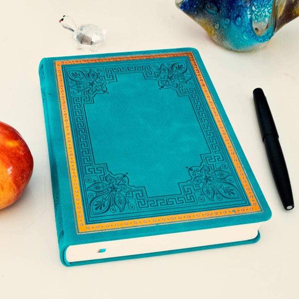 Teal Antiqued Vegan Leather Journal