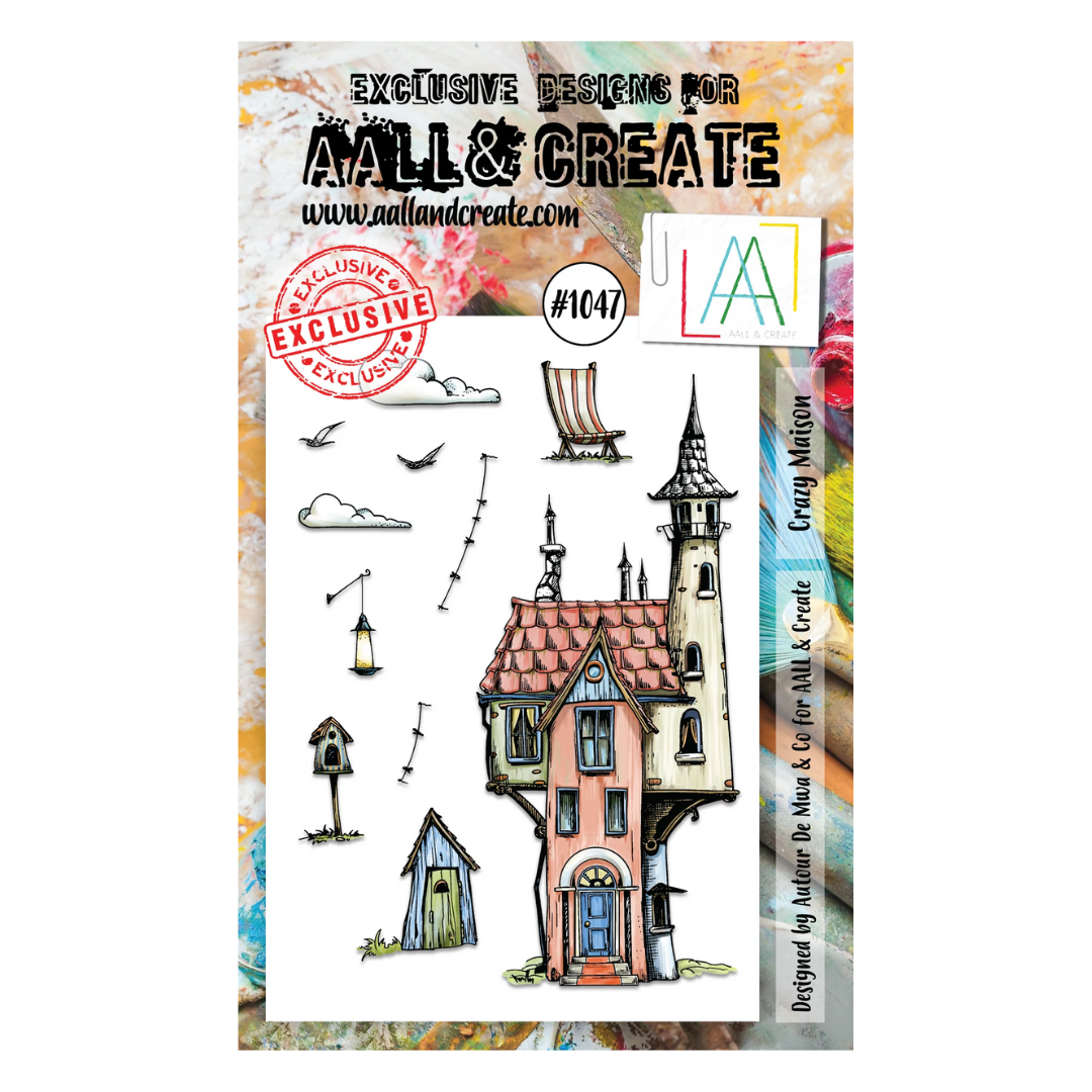 Crazy Maison A6 Clear Stamp Set No. 1047