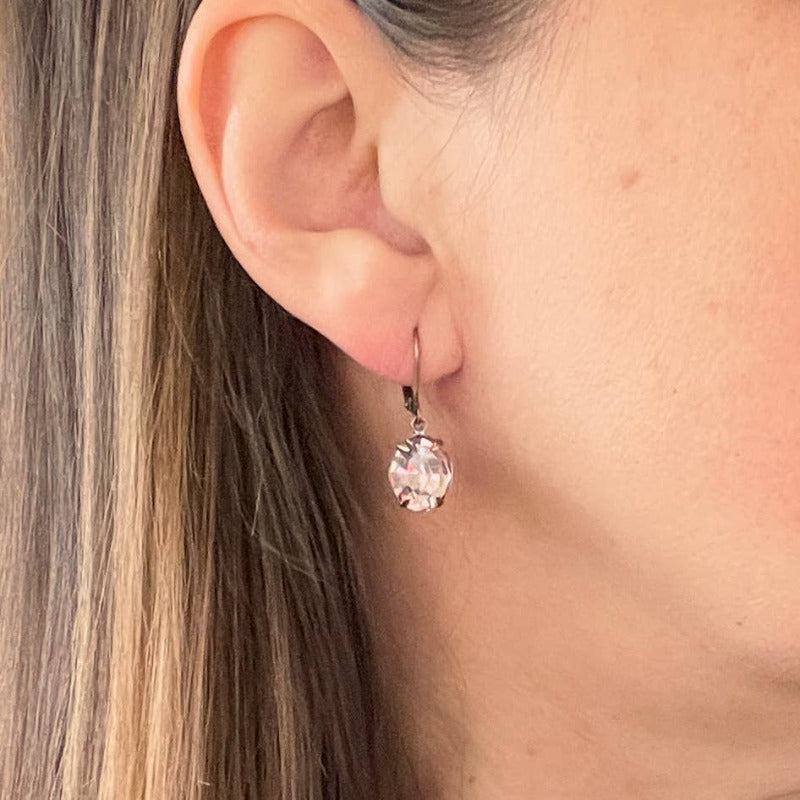 Light Amethyst Vintage Swarovski Earrings