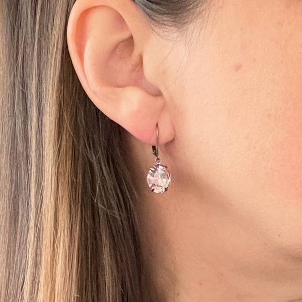 Light Amethyst Vintage Swarovski Earrings