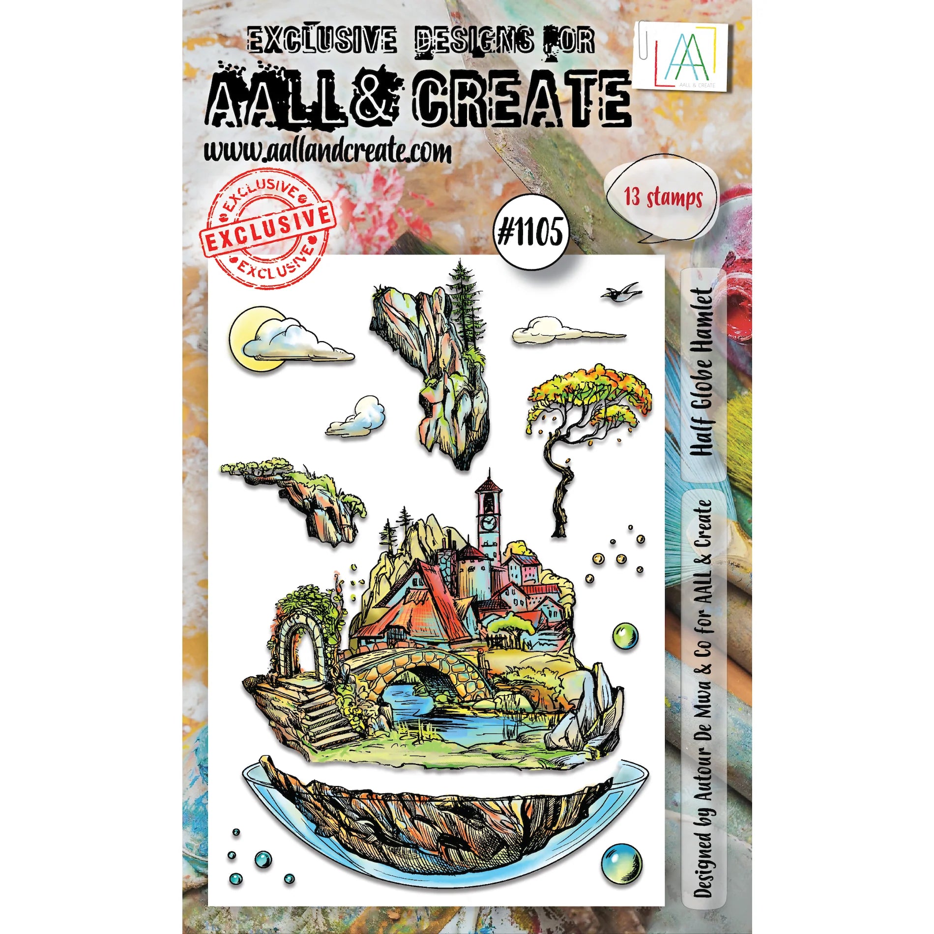 Half Globe Hamlet A6 Clear Stamp Set No. 1105 {clearance}