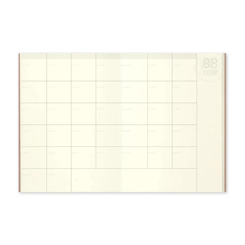 P06 Monthly Undated | Traveler's Notebook Passport Refill