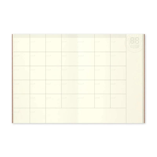 P06 Monthly Undated | Traveler's Notebook Passport Refill
