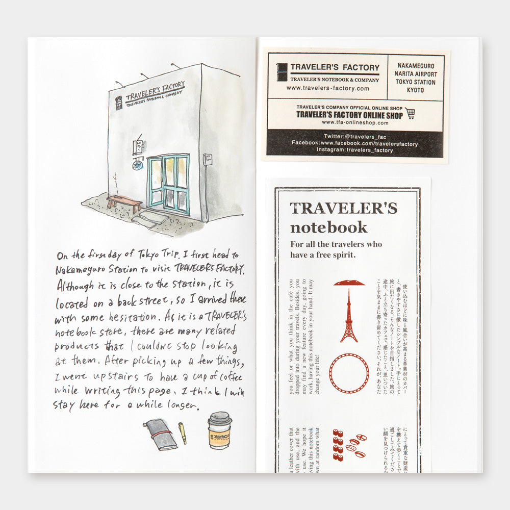 Tokyo Edition Traveler's Notebook Blank Regular-Size Refill {Limited Edition}