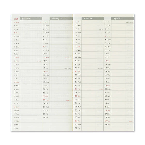 2026 Limited Edition Dated Weekly Calendar | Regular Size