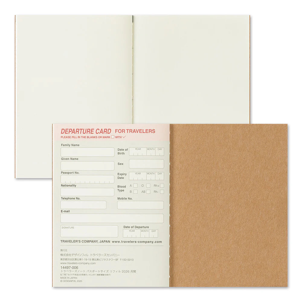 2026 Limited Edition Dated Monthly Calendar | Passport Size
