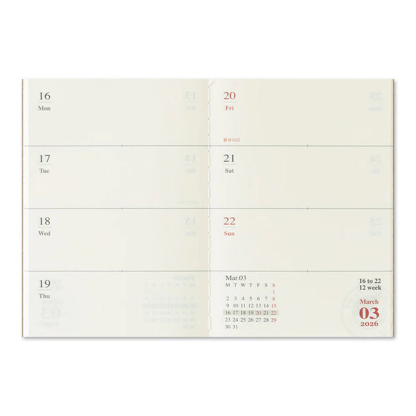 2026 Limited Edition Dated Weekly Calendar | Passport Size