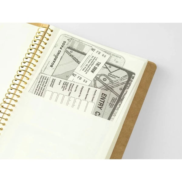 Carnet à anneaux en spirale Traveler's Company | A5 mince | Pochette en papier
