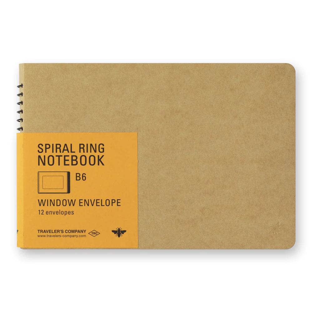 Carnet à anneaux en spirale Traveler's Company | B6 | Enveloppe de fenêtre