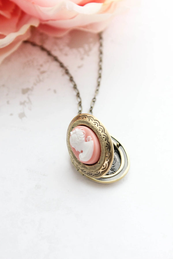 Médaillon Camée Dame Rose