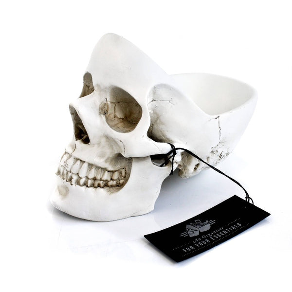 White Skull Desk Tidy