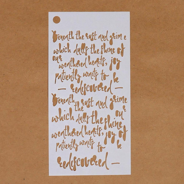 Story Telling Journal Stencil | A5 Slim (4.3” x 8.7”)