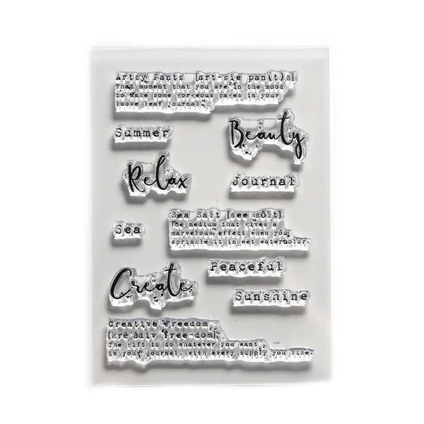 Journal Words Stamp Set