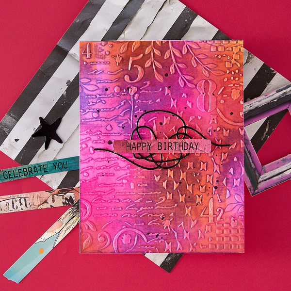 Distress Mix 3D Embossing Folder