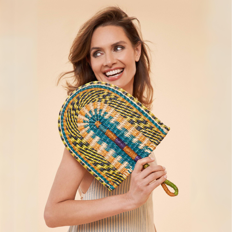 Sea Breeze Woven Fan {clearance}