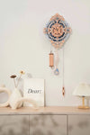 Horloge murale Notes romantiques, Puzzle mécanique en bois