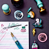 Fountain Pen Ink Bottle Enamel Pins