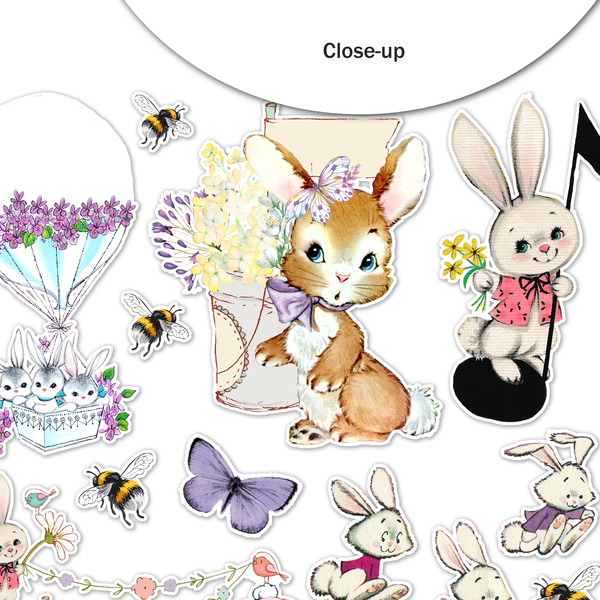 Bunny Hop Vintage Style Ephemera
