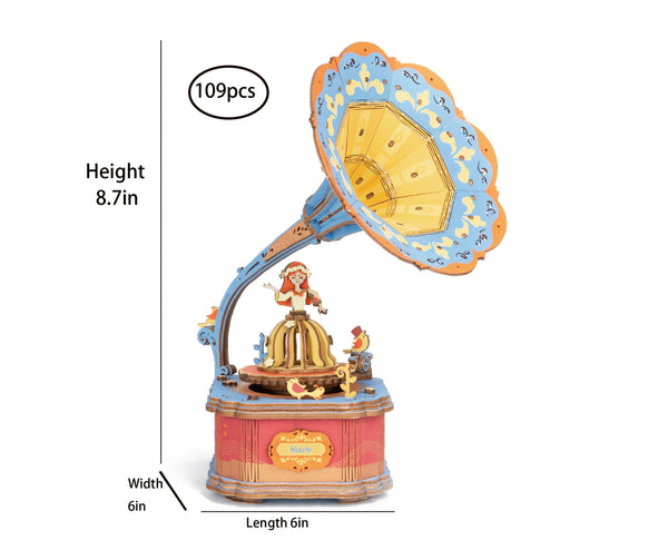 Storybook Vintage Gramophone Music Box Puzzle