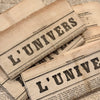 1800s Antique French Newspaper