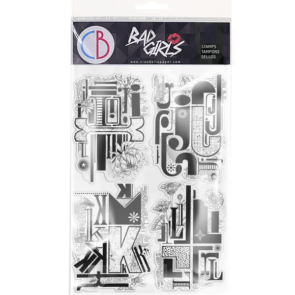 Design Letters 6x8 Clear Stamp Sets | Bad Girls