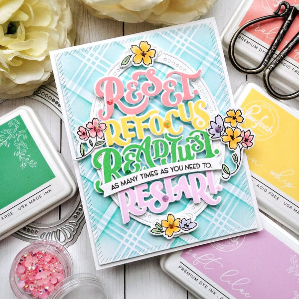 Reset 4x6 Clear Die + Stamp Set