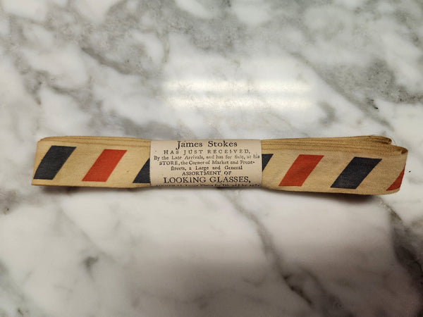 Airmail Stripe Printed Cotton Aged Ribbon