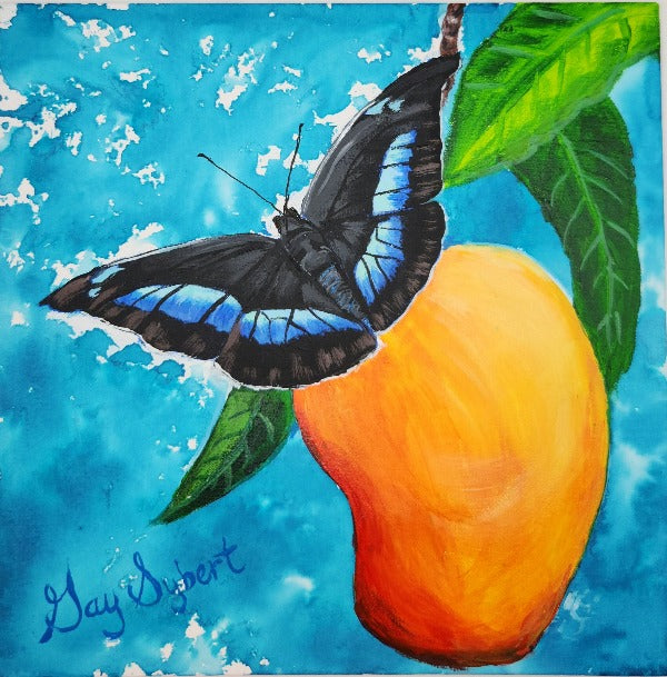 Encre bleue papillon de King Shoemaker à bandes