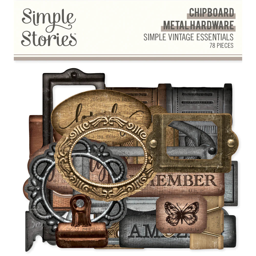 Metal Hardware Chipboard {Simple Vintage Essentials}