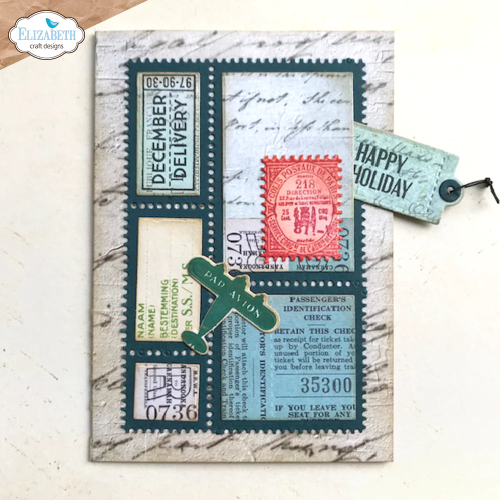 <OOS> Postage Stamps Page Die Set