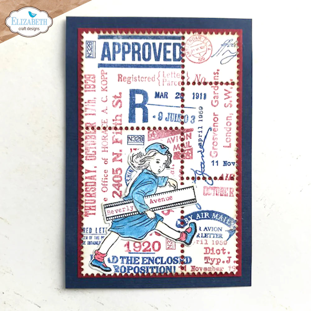 <OOS> Postage Stamps Page Die Set