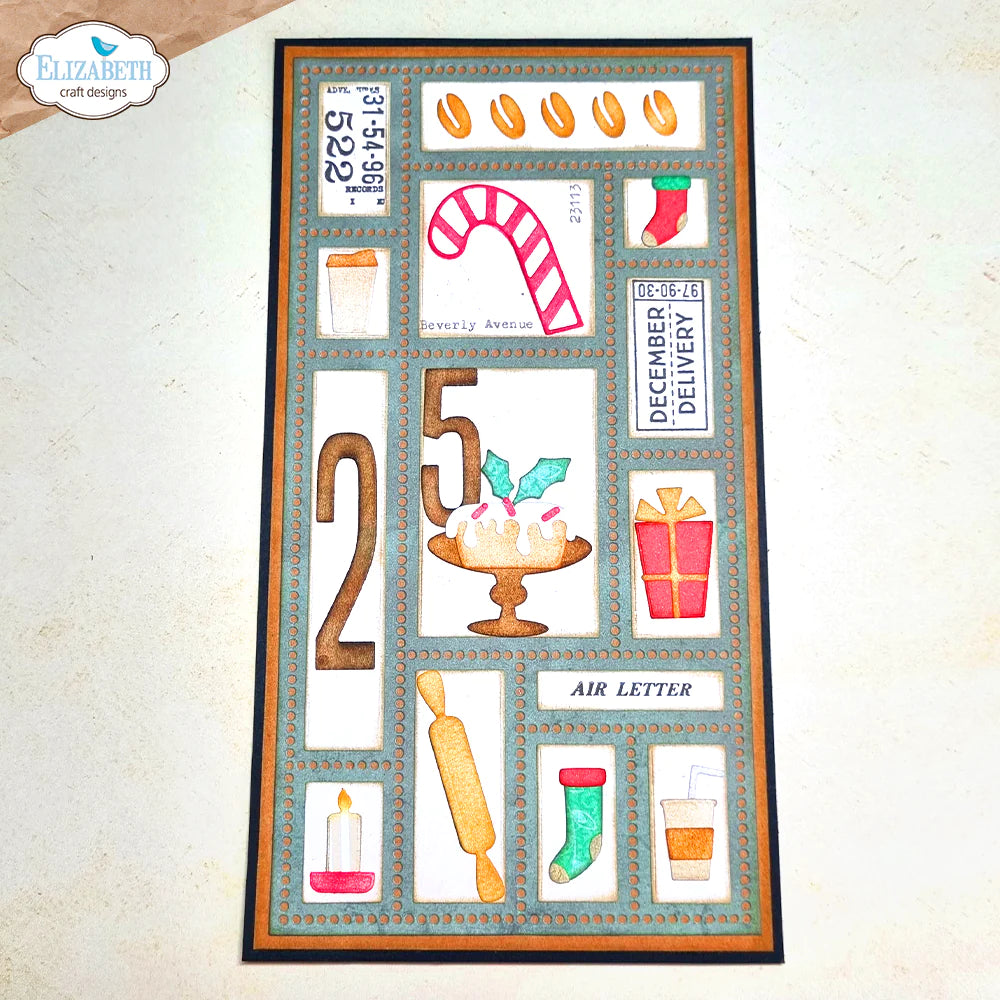 <OOS> Postage Stamps Page Die Set