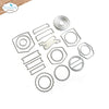 Circles, Banners, and Ribbons Stamp + Die Set {clearance}