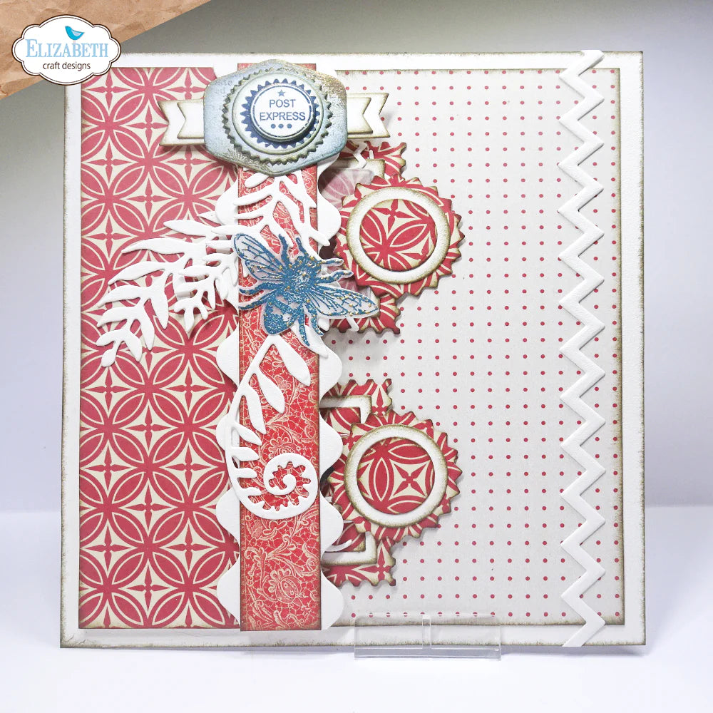 Circles, Banners, and Ribbons Stamp + Die Set {clearance}